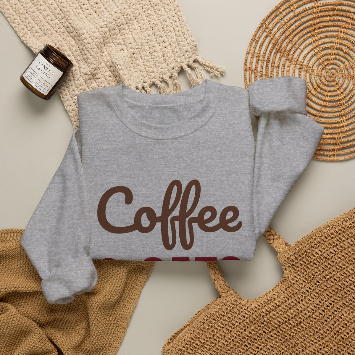 Coffee and Cats That's All I Need Sweatshirt, Cat Lover Crewneck