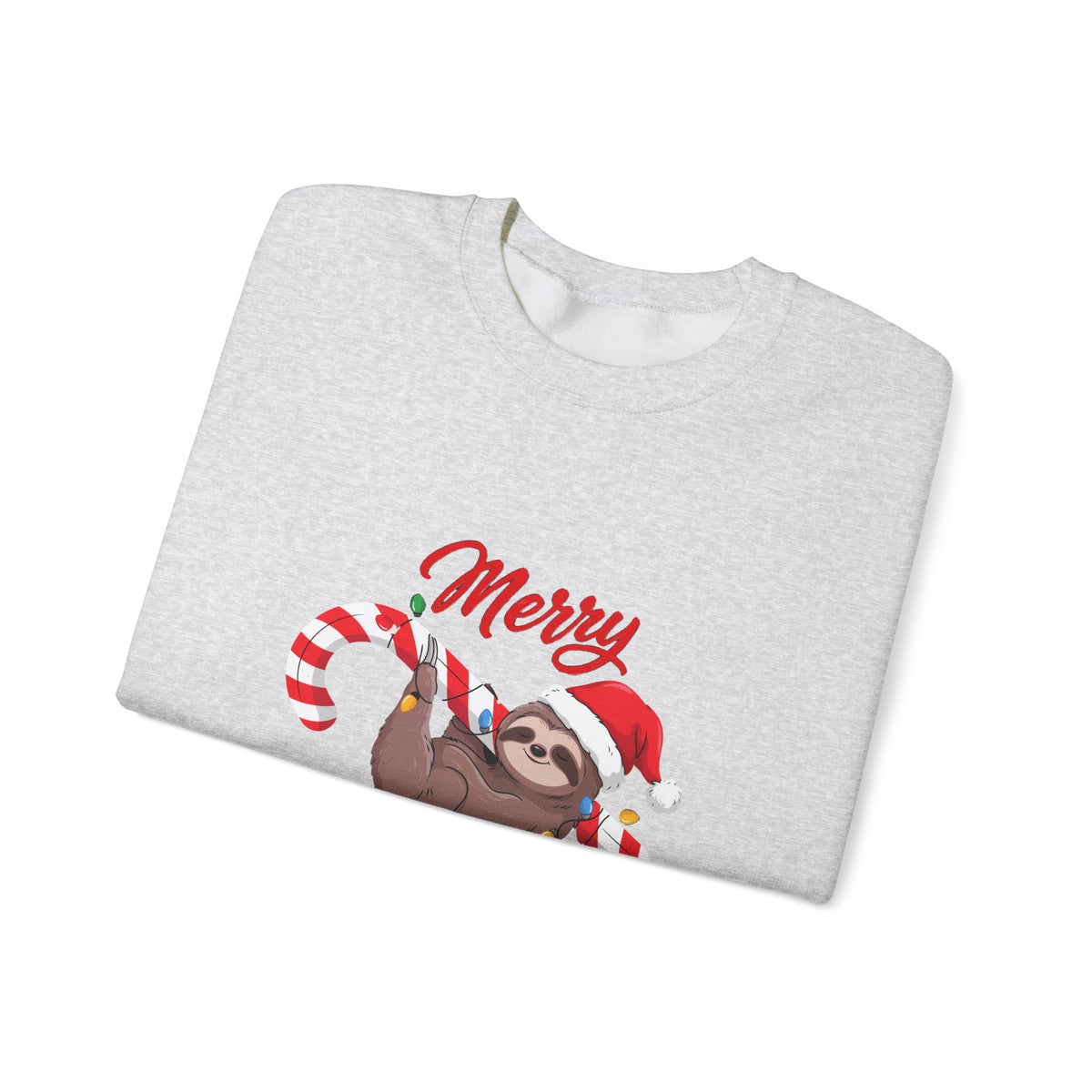 Merry Slothmas Sweatshirt, Funny Sloth Christmas Crewneck