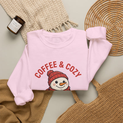 Coffee and Cozy Season Snowman Sweatshirt