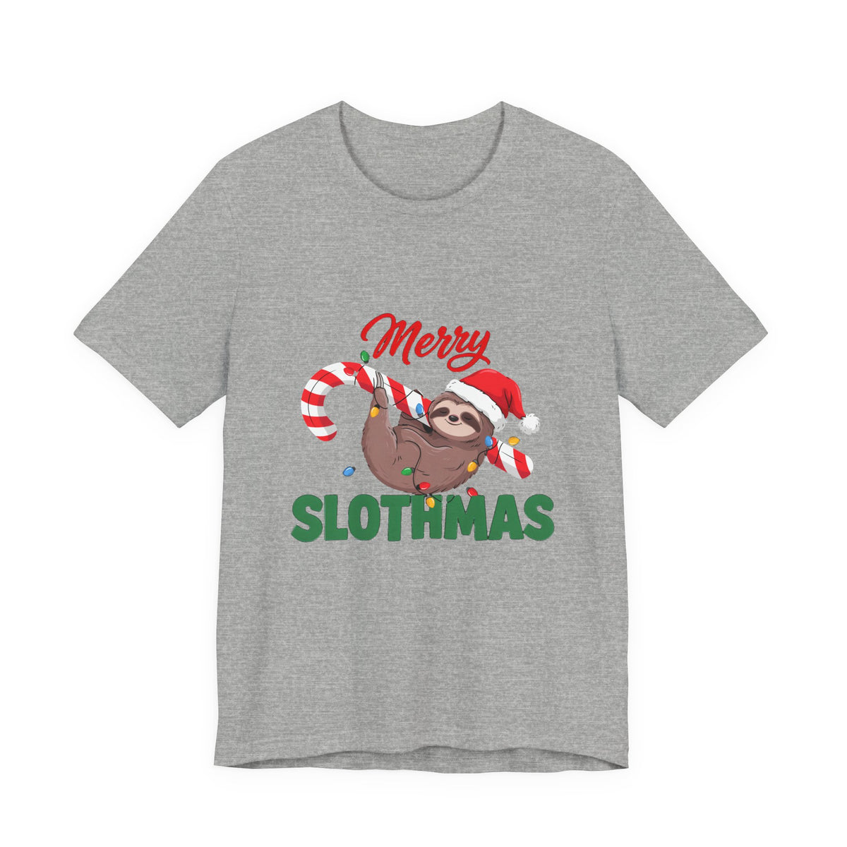 Merry Slothmas Shirt, Funny Sloth Christmas T-Shirt, Lazy Holiday Tee