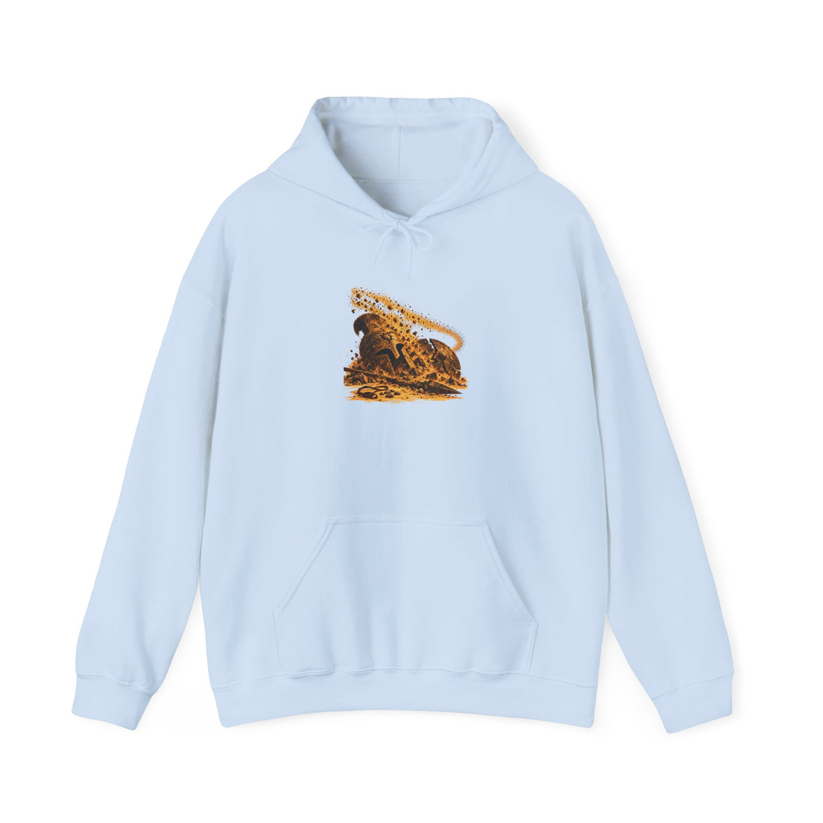 The Giant and the Sling Hoodie, Symbolic Fine Art Hooded Sweatshirt, By Xudeyda