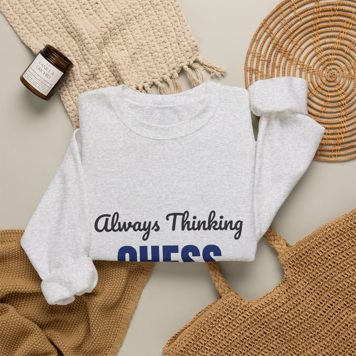 Always Thinking Chess Three Moves Ahead Sweatshirt, Chess Player Crewneck Sweatshirt