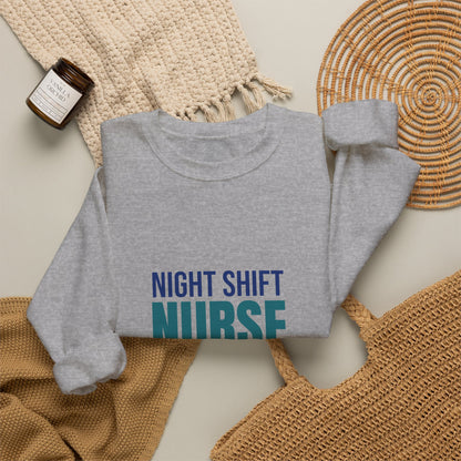Night Shift Nurse Running on Coffee Sweatshirt, Nurse Crewneck, Nurse Gift