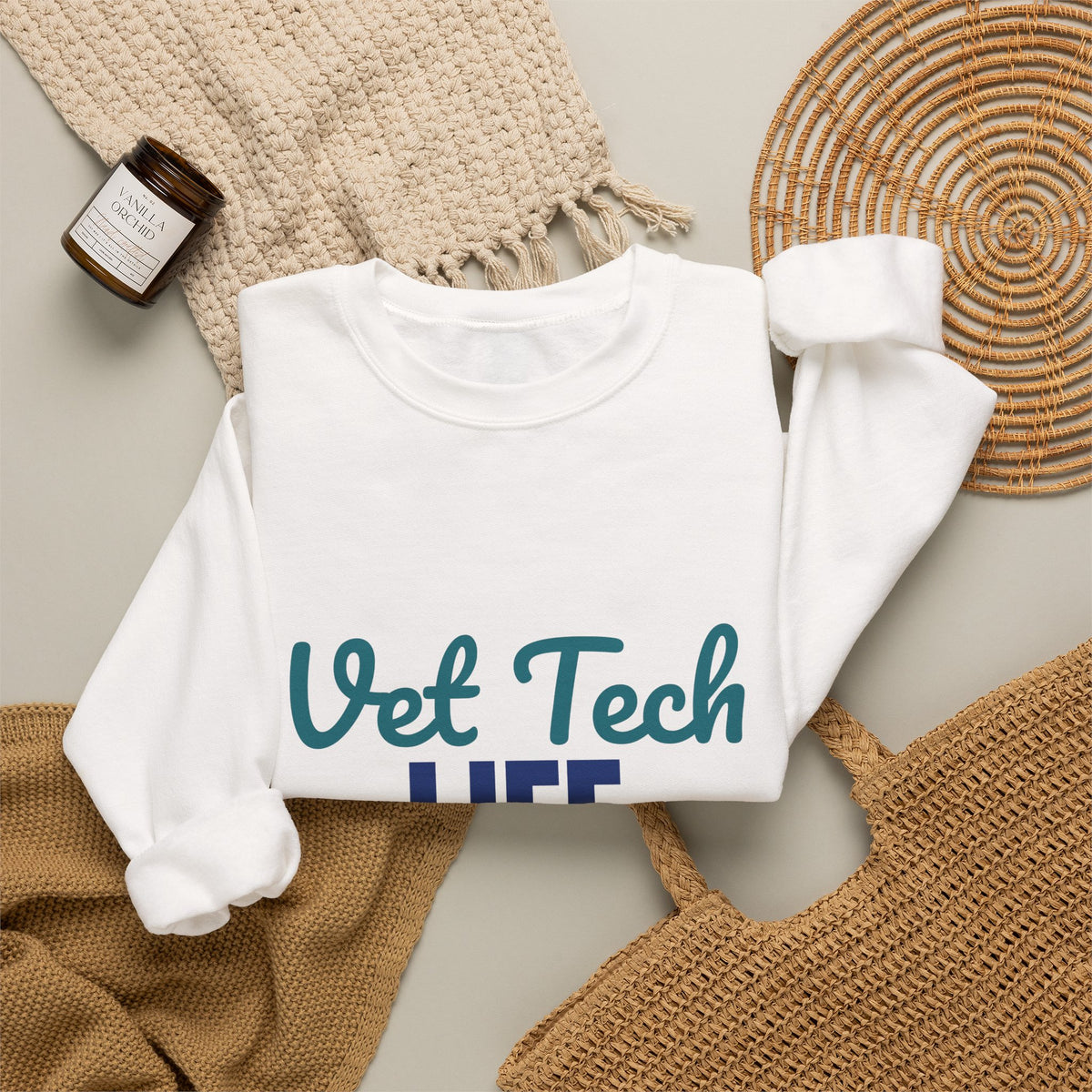 Vet Tech Life Saving Paws Daily Sweatshirt, Vet Tech Crewneck Sweatshirt
