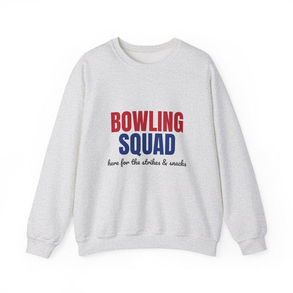 Bowling Squad Here for the Strikes and Snacks Sweatshirt, Bowling Squad Crewneck Sweatshirt
