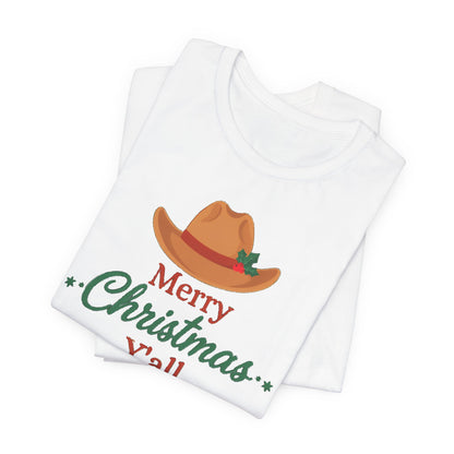 Merry Christmas Y'all Shirt, Western Christmas T-Shirt, Southern Holiday Tee