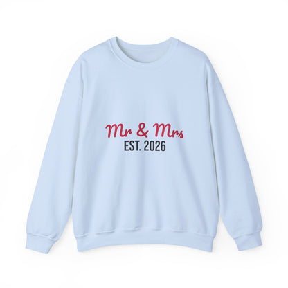 Mr and Mrs Est 2026 Sweatshirt, Wedding Gift Crewneck