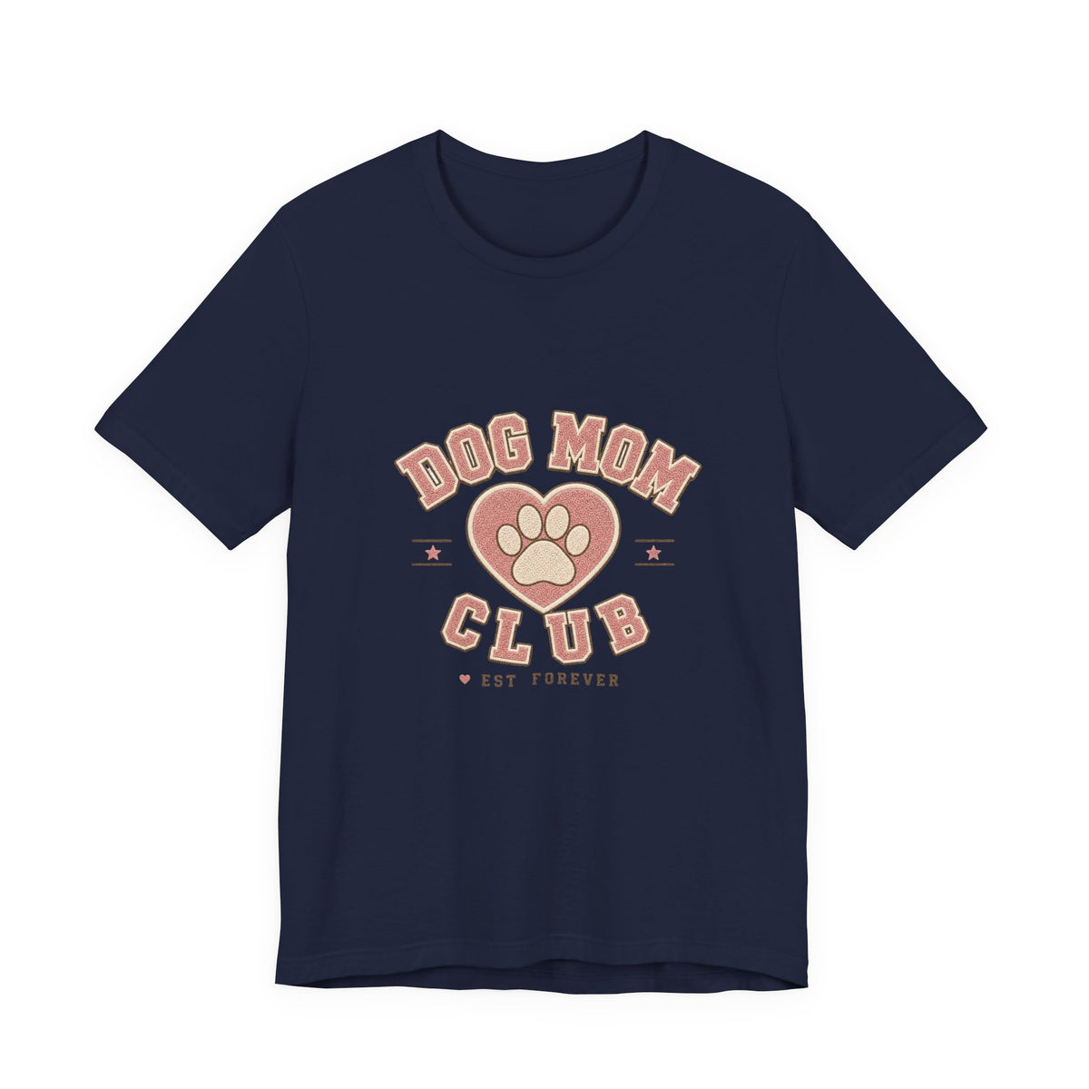 Dog Mom Club Shirt, Varsity Dog Mom T-Shirt, Paw Print Gift for Dog Lovers