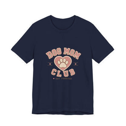 Dog Mom Club Shirt, Varsity Dog Mom T-Shirt, Paw Print Gift for Dog Lovers