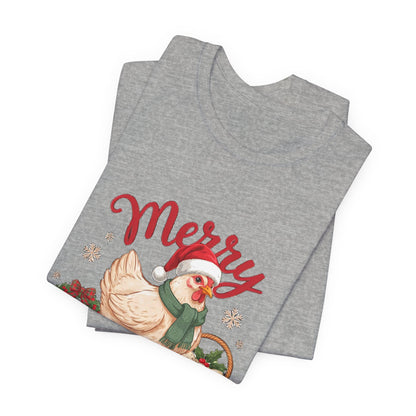 Merry Cluckmas Shirt, Chicken Christmas T-Shirt, Chicken Lover Tee