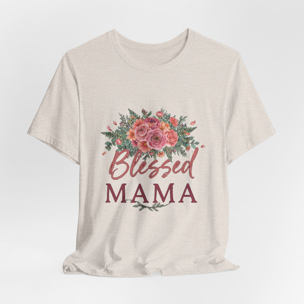 Blessed Mama Shirt, Floral Mom T-Shirt, Gift for Mom Tee