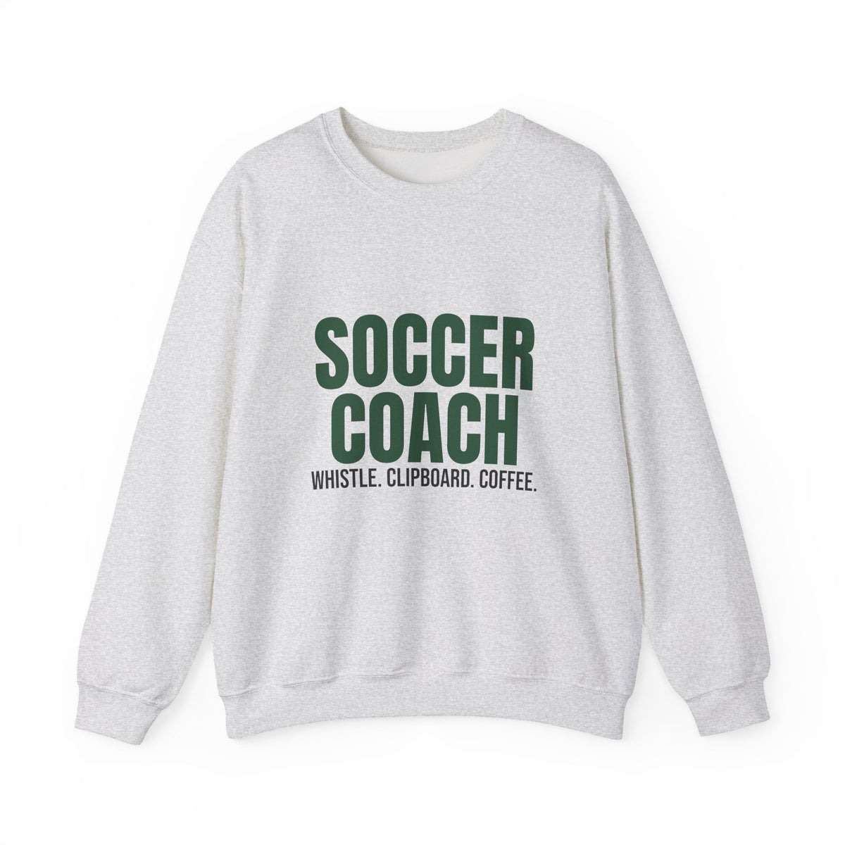 Soccer Coach Whistle Clipboard Coffee Sweatshirt, Soccer Coach Crewneck