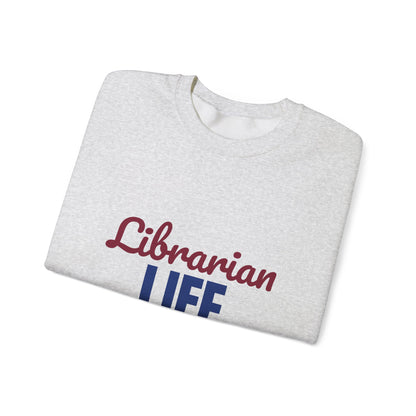Librarian Life Shh I'm Reading Sweatshirt, Librarian Crewneck Sweatshirt
