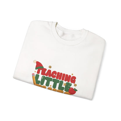 Teaching Little Elves Sweatshirt, Teacher Christmas Crewneck, Cozy Holiday Teacher Sweater