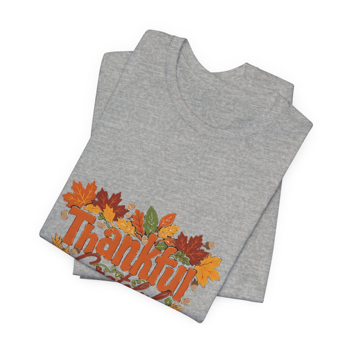 Thankful Grateful Blessed Shirt, Fall Thanksgiving T-Shirt, Autumn Leaves Tee