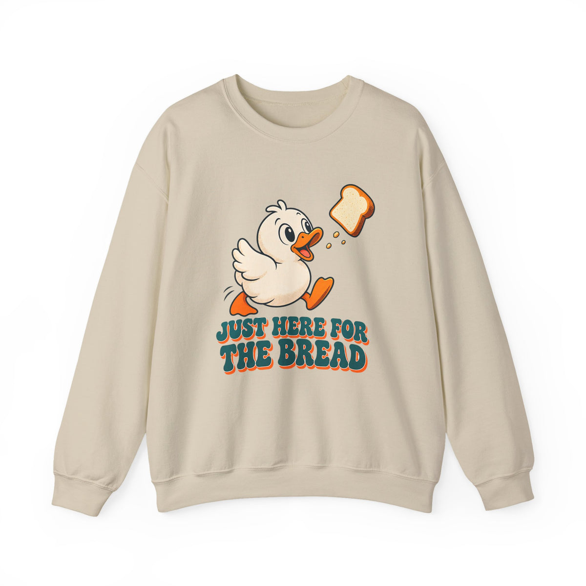 Just Here for the Bread Duck Sweatshirt, Funny Duck Crewneck Sweatshirt