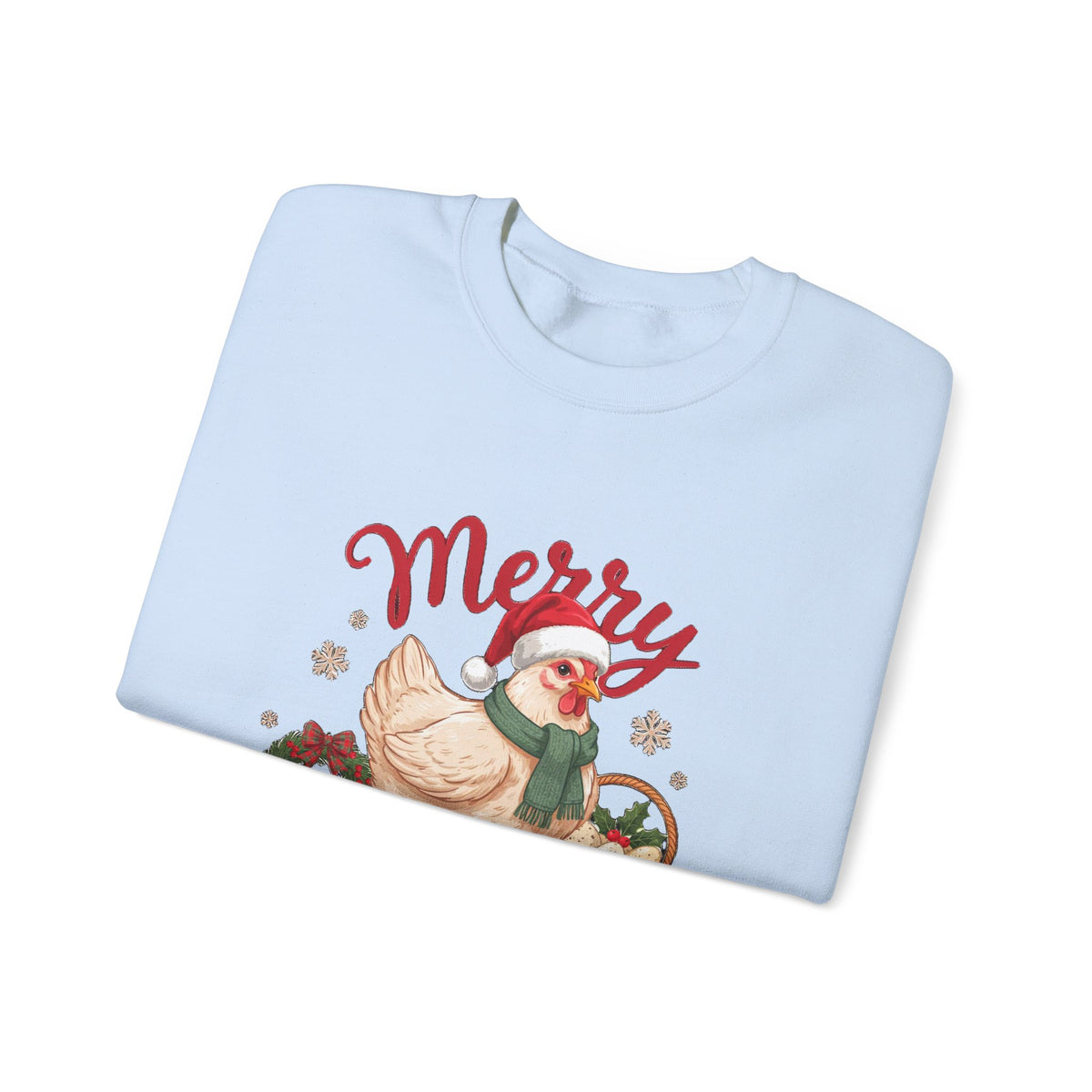 Merry Cluckmas Sweatshirt, Chicken Christmas Crewneck, Chicken Mom Gift