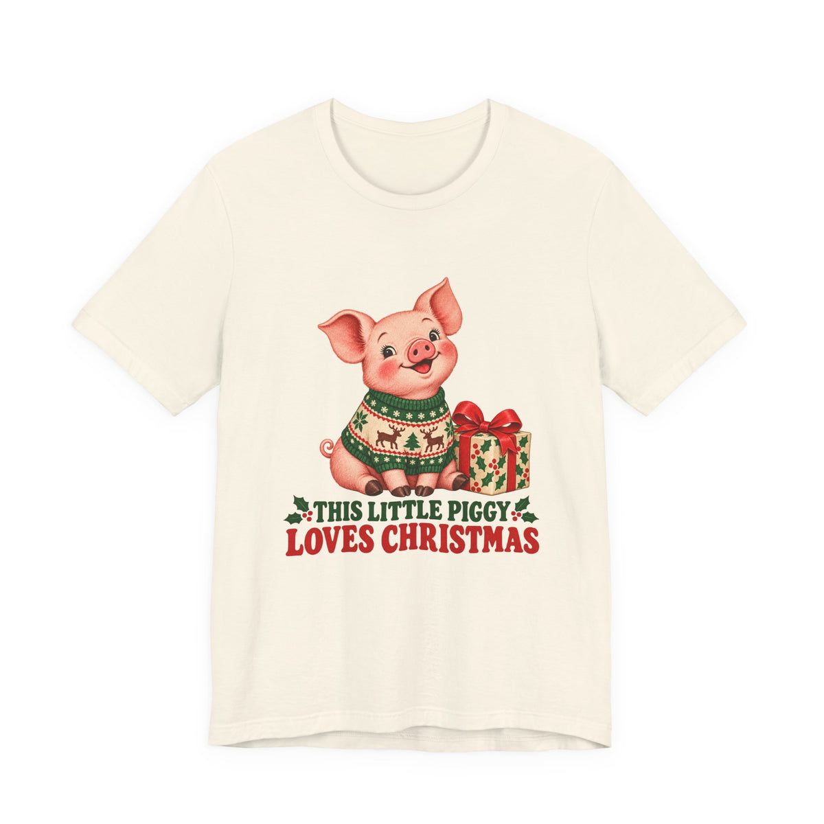 This Little Piggy Loves Christmas Shirt, Pig Christmas T-Shirt, Pig Christmas Gift