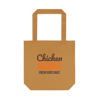 Chicken Mama Fresh Eggs Daily Tote Bag, Chicken Mama Canvas Tote Bag