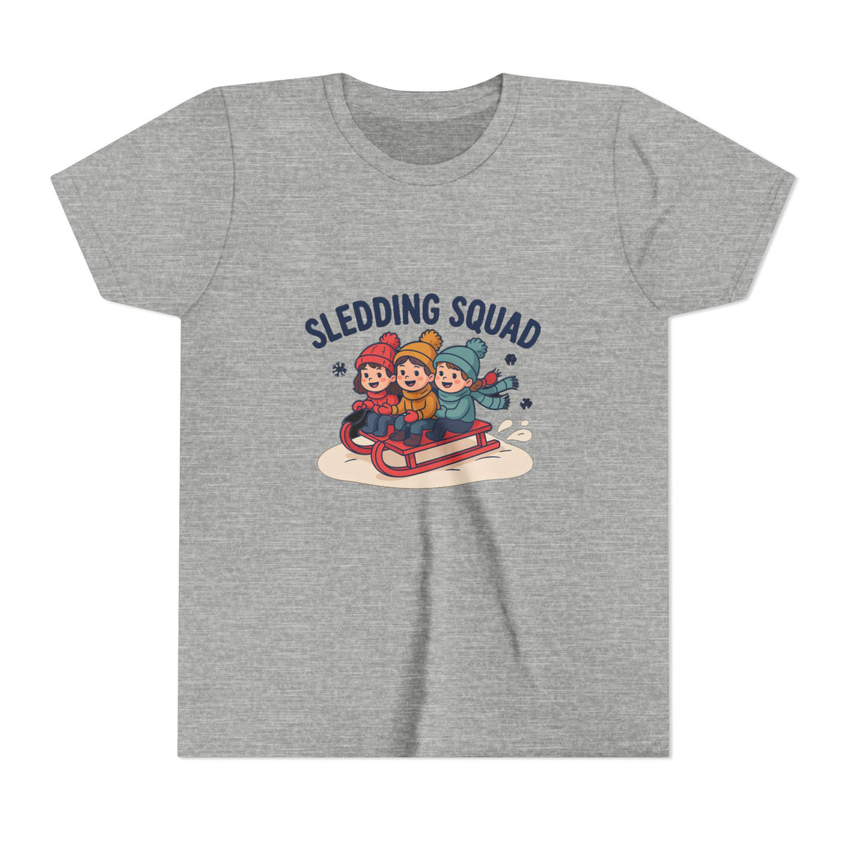Sledding Squad Winter Kids Kids Shirt, Sledding Squad Kids T-Shirt
