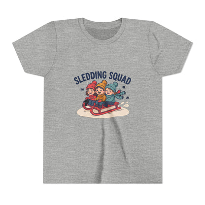 Sledding Squad Winter Kids Kids Shirt, Sledding Squad Kids T-Shirt