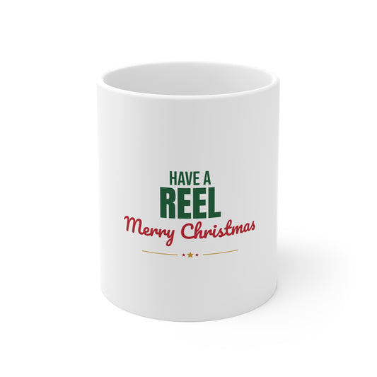 Have a Reel Merry Christmas Mug, Fishing Christmas Coffee Mug 11oz