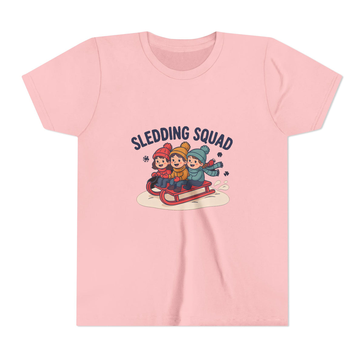 Sledding Squad Winter Kids Kids Shirt, Sledding Squad Kids T-Shirt