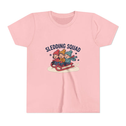 Sledding Squad Winter Kids Kids Shirt, Sledding Squad Kids T-Shirt
