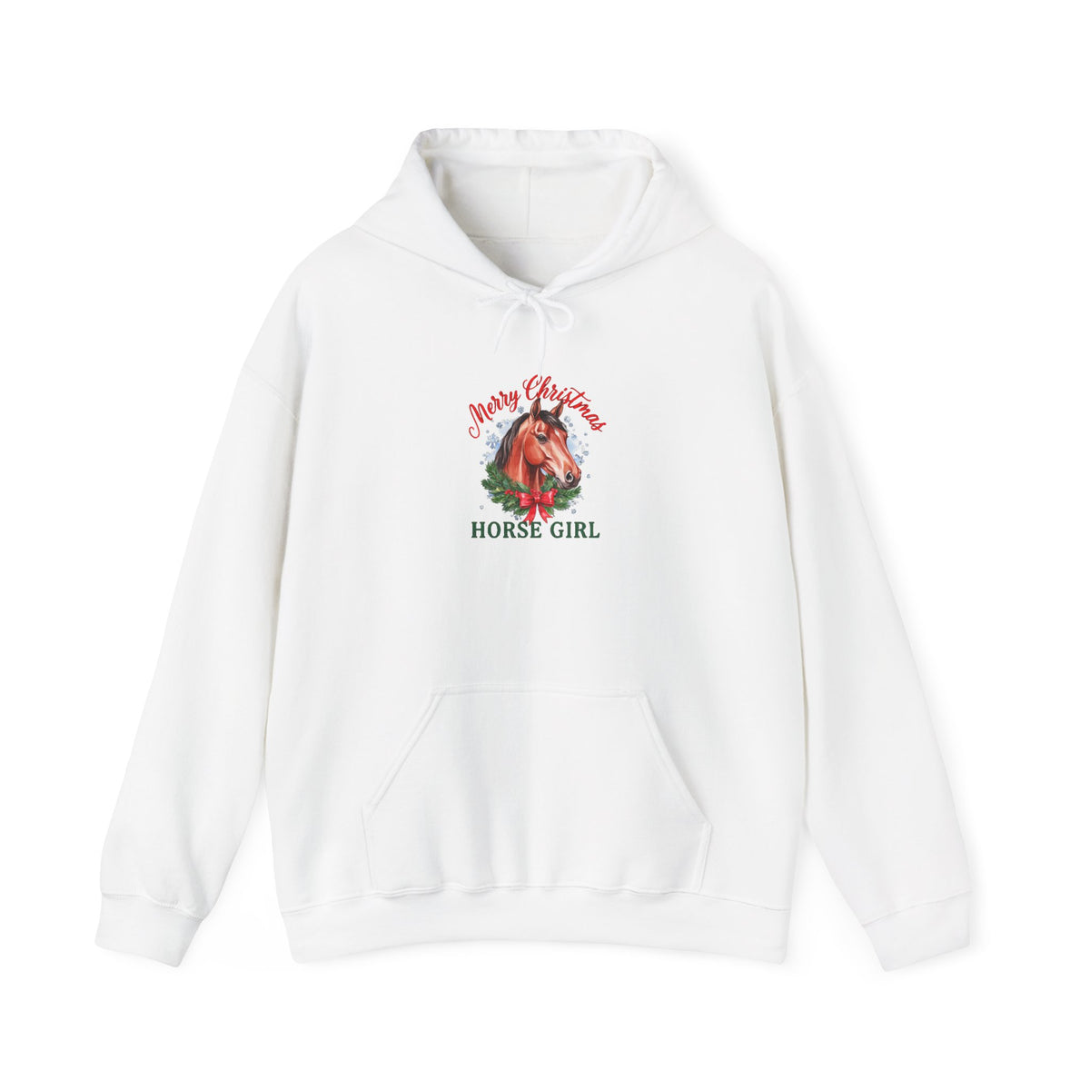 Merry Christmas Horse Girl Hoodie
