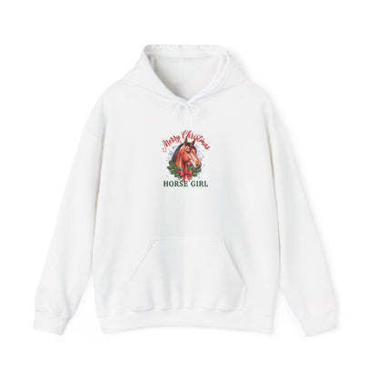 Merry Christmas Horse Girl Hoodie
