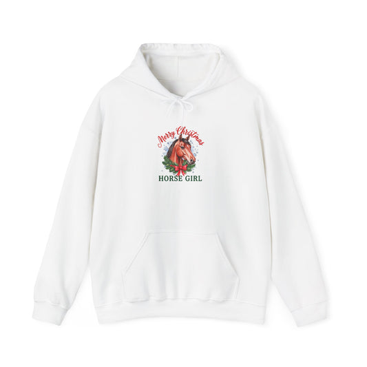 Merry Christmas Horse Girl Hoodie