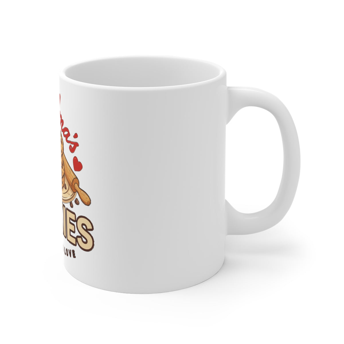Grandma's Cookies Baked With Love Mug, Baking Grandma Coffee Mug 11oz