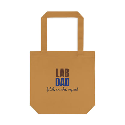 Lab Dad Fetch, Snacks, Repeat Tote Bag, Lab Dad Canvas Tote Bag