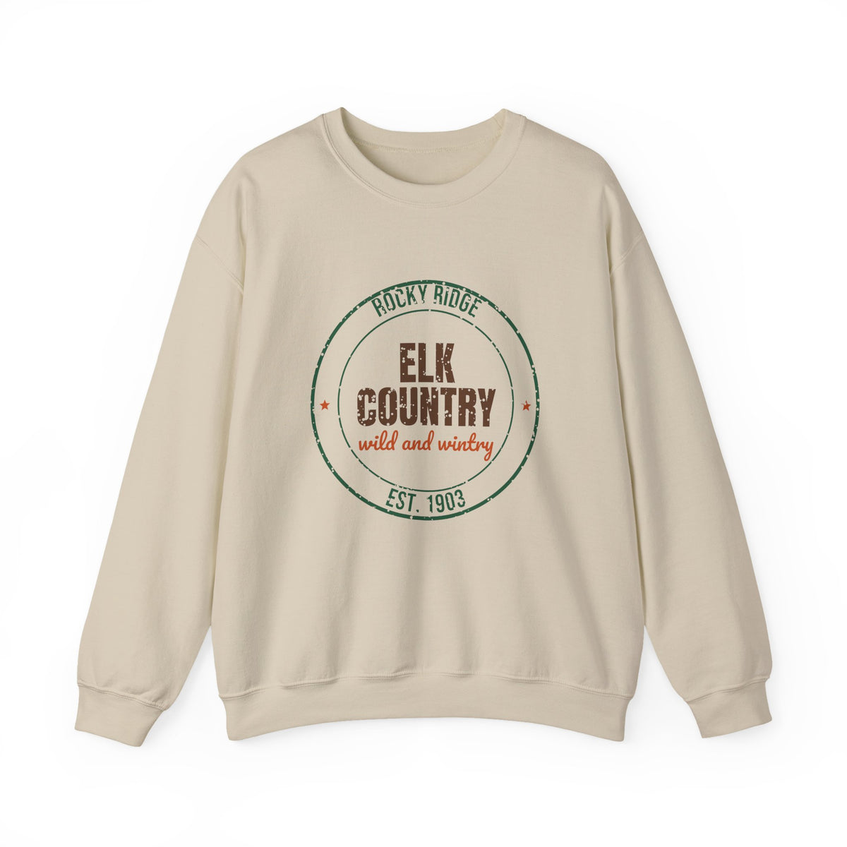 Rocky Ridge Elk Country Est. 1903 Sweatshirt, Vintage Elk Country Crewneck Sweatshirt
