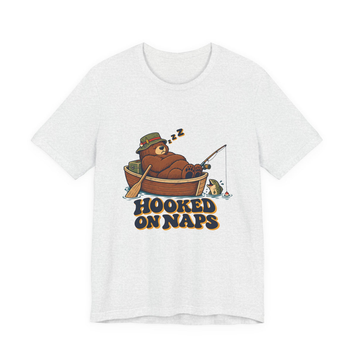 Hooked on Naps Fishing Bear Shirt, Funny Fishing T-Shirt, Funny Fishing Gift