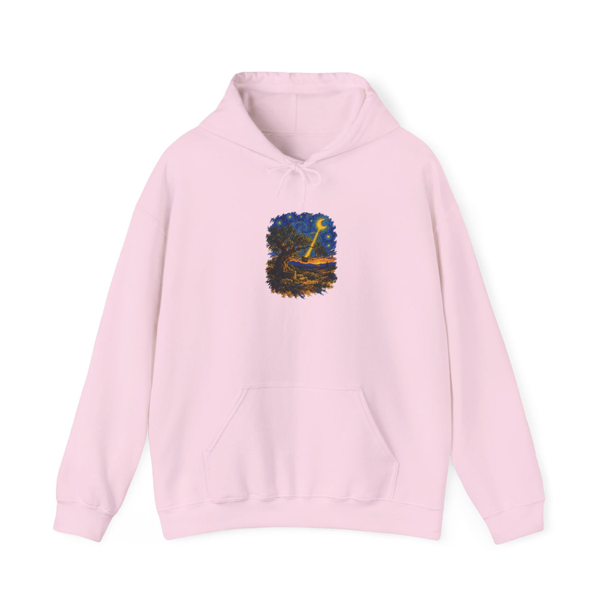The Tree and the Empty Bucket Hoodie, Symbolic Fine Art Hooded Sweatshirt, By Xudeyda