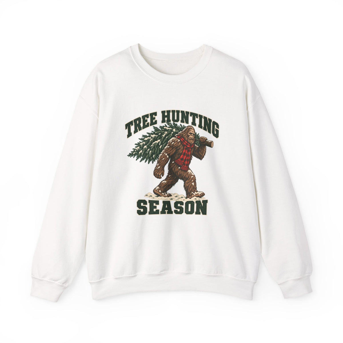 Tree Hunting Season Bigfoot Christmas Tree Sweatshirt