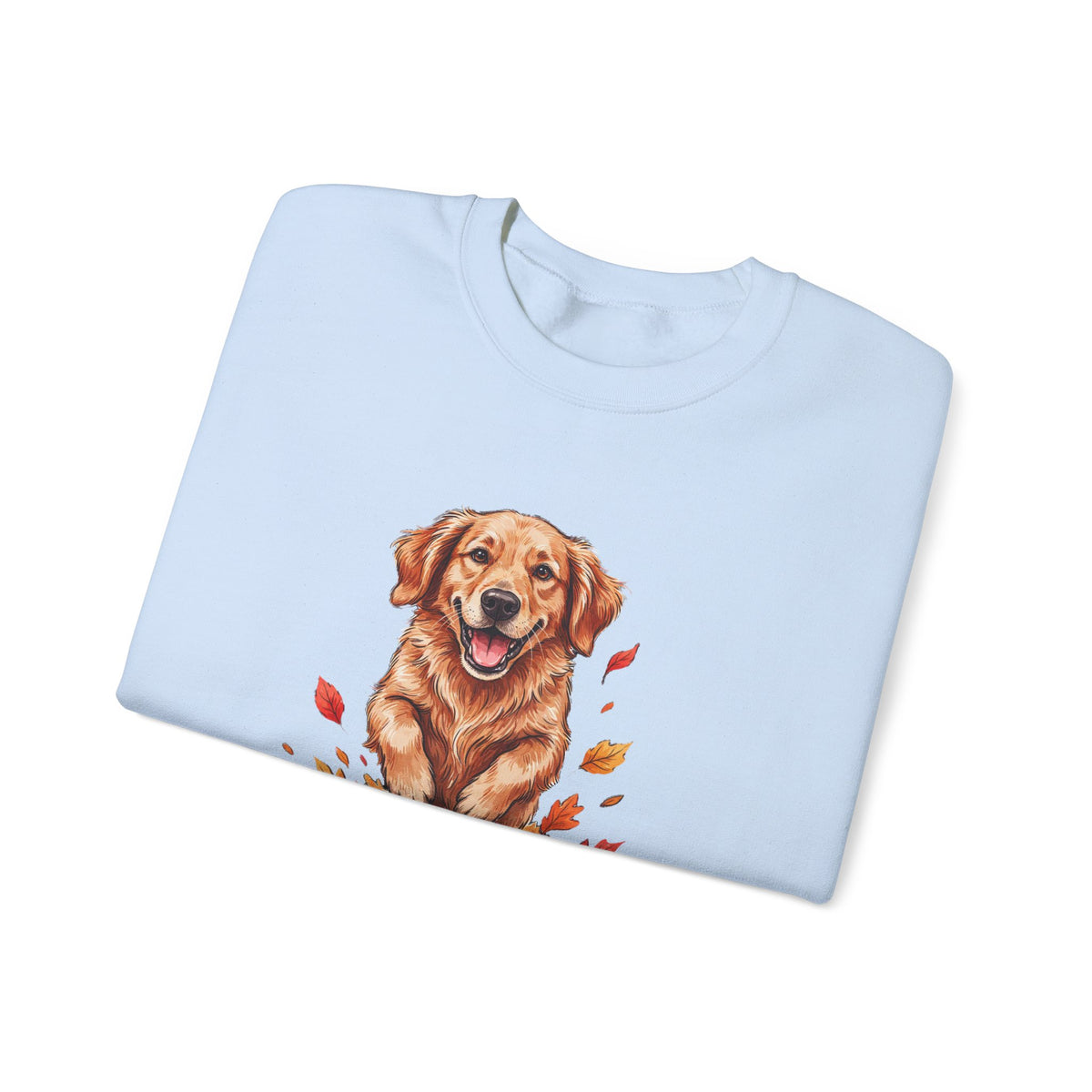 Fall Leaves and Dog Kisses Sweatshirt, Fall Leaves Dog Crewneck Sweatshirt