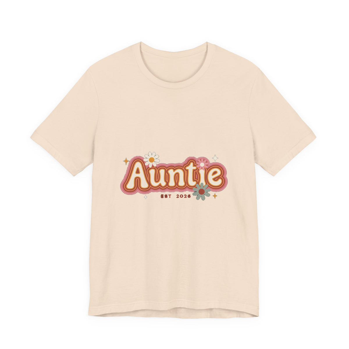 Auntie Est 2026 Shirt, Retro New Aunt T-Shirt, Pregnancy Announcement Gift for Aunt