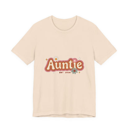 Auntie Est 2026 Shirt, Retro New Aunt T-Shirt, Pregnancy Announcement Gift for Aunt
