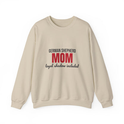 German Shepherd Mom Loyal Shadow Included Sweatshirt, German Shepherd Mom Crewneck Sweatshirt