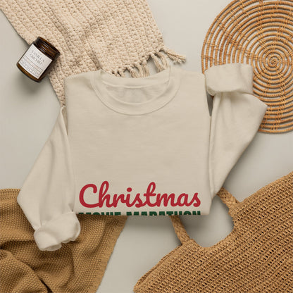 Christmas Movie Marathon Snacks Required Sweatshirt, Christmas Movie Marathon Crewneck Sweatshirt