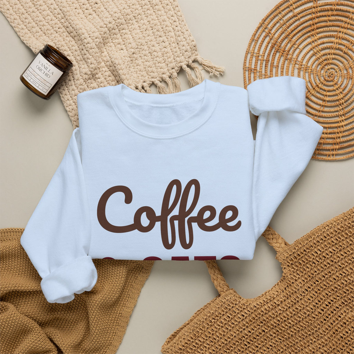 Coffee and Cats That's All I Need Sweatshirt, Cat Lover Crewneck