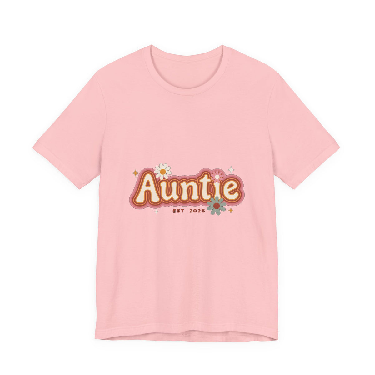 Auntie Est 2026 Shirt, Retro New Aunt T-Shirt, Pregnancy Announcement Gift for Aunt