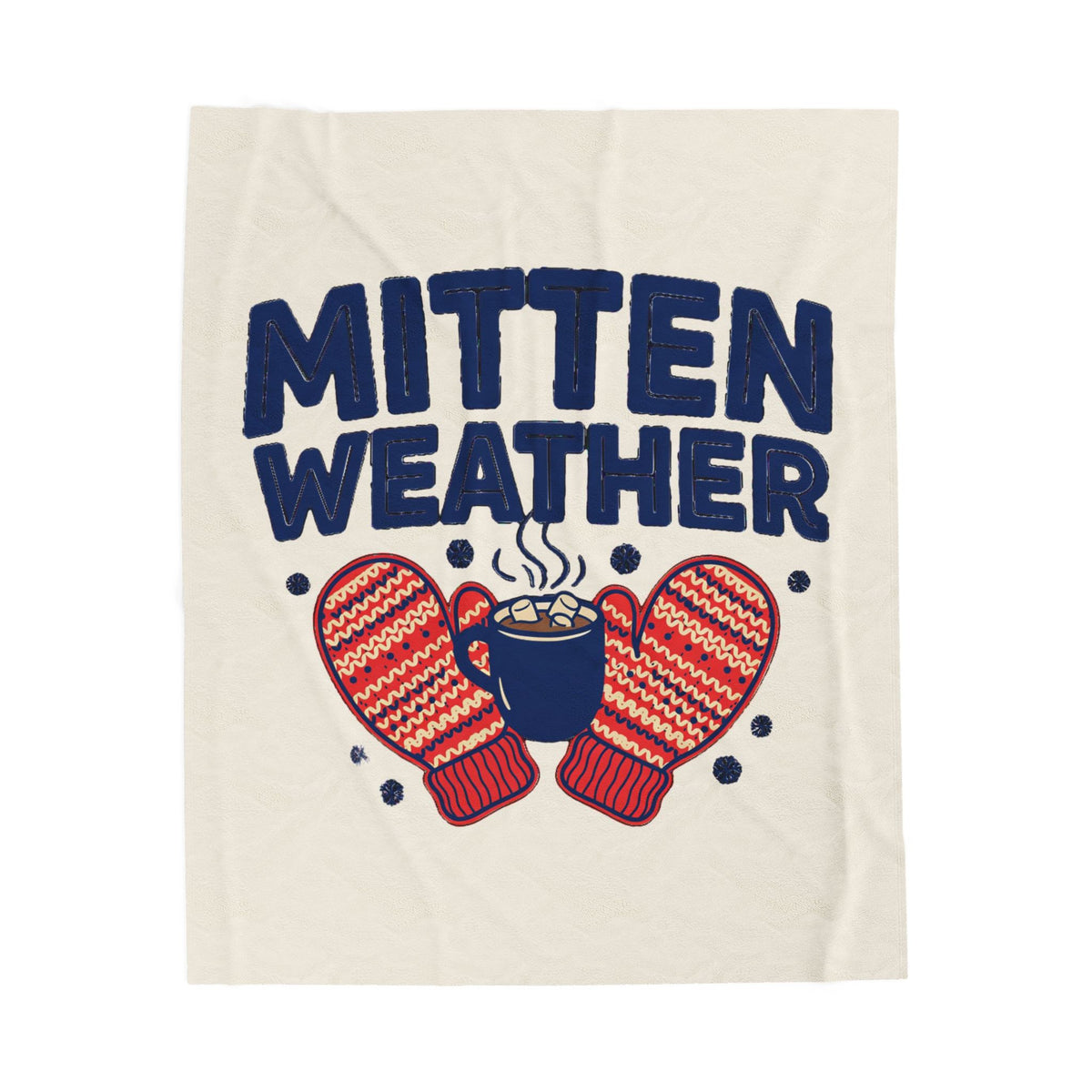 Mitten Weather Christmas Blanket 50x60, Plush Holiday Throw