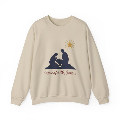 Reason for the Season Sweatshirt, Christian Christmas Crewneck, Nativity Sweater