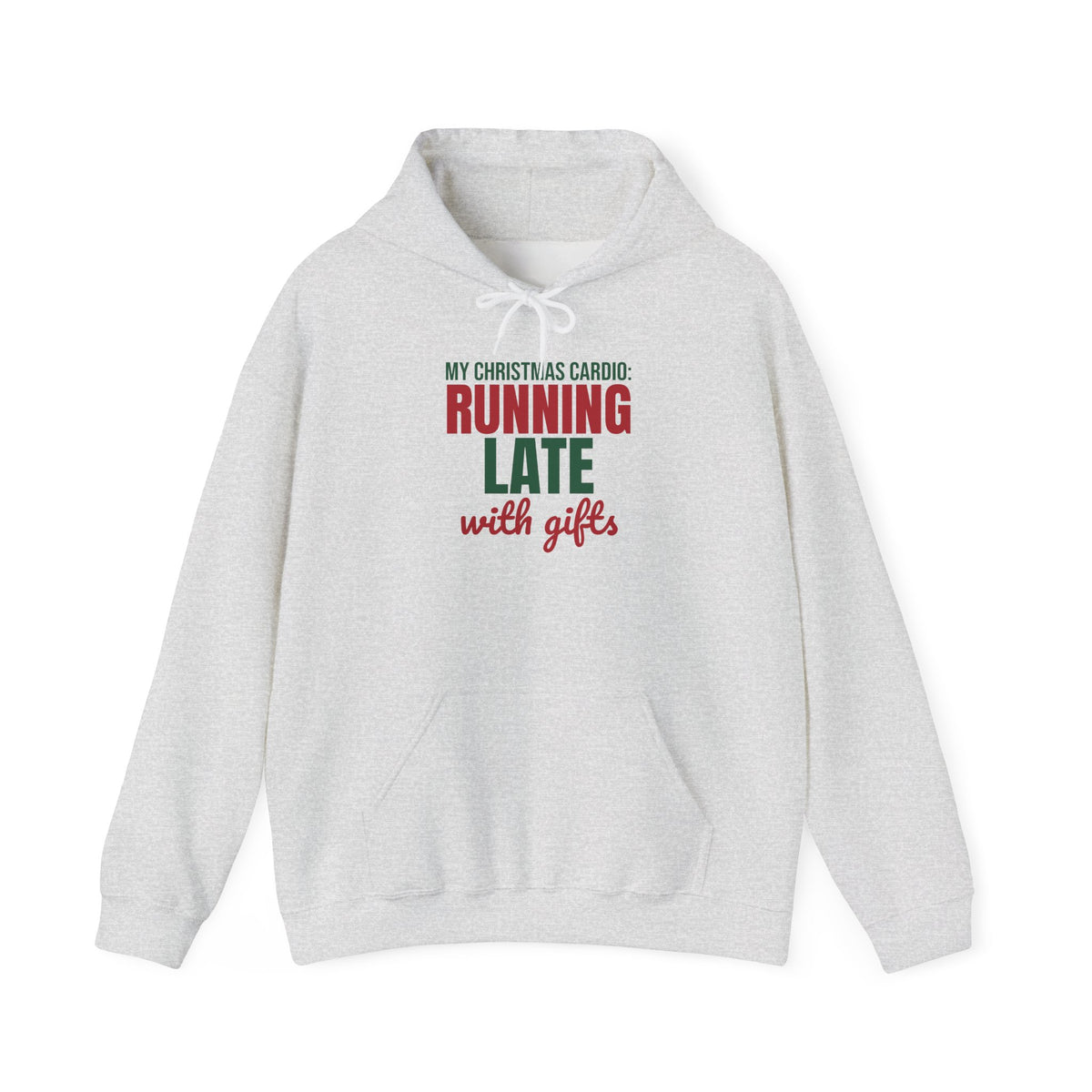 My Christmas Cardio Running Late With Gifts Hoodie, Funny Christmas Hoodie