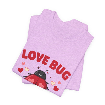 Love Bug Valentine Ladybug Shirt, Ladybug Valentine T-Shirt, Valentines Day Tee