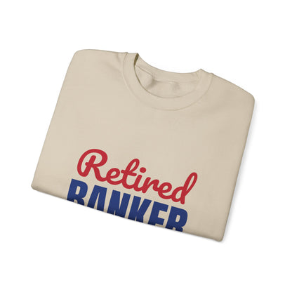 Retired Banker Finally Off the Clock Sweatshirt, Banker Retirement Crewneck Sweatshirt
