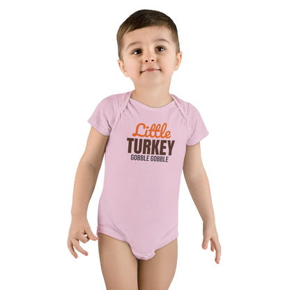 Little Turkey Thanksgiving Baby Bodysuit, Gobble Gobble Onesie